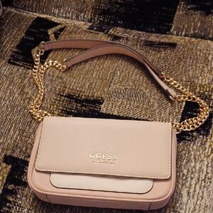 GUESS Blush Crossbody Bag with Gold Chain